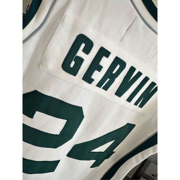Michigan Green and White Gervin Jersey Dress Size Medium - Picture 6 of 6
